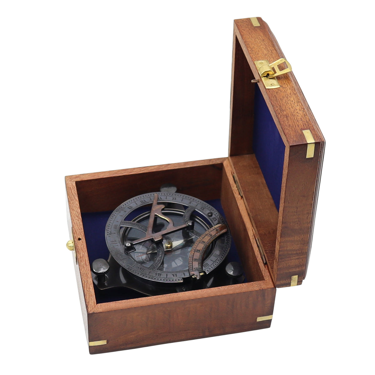Personalised 4-Inch Gunmetal Sundial Compass