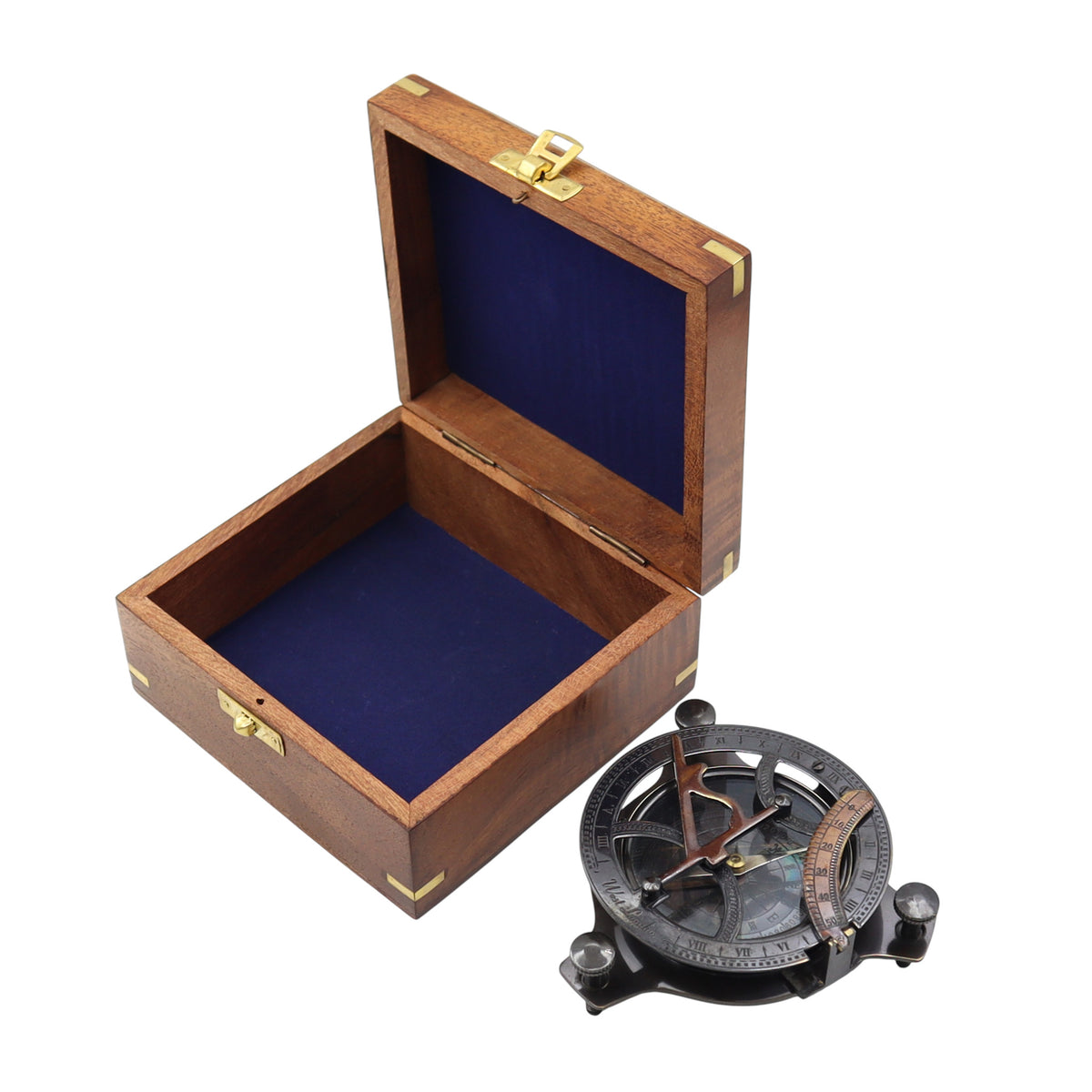 Personalised 4-Inch Gunmetal Sundial Compass