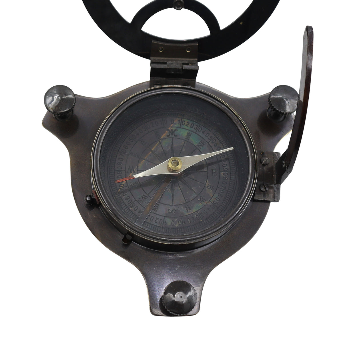 Personalised 4-Inch Gunmetal Sundial Compass