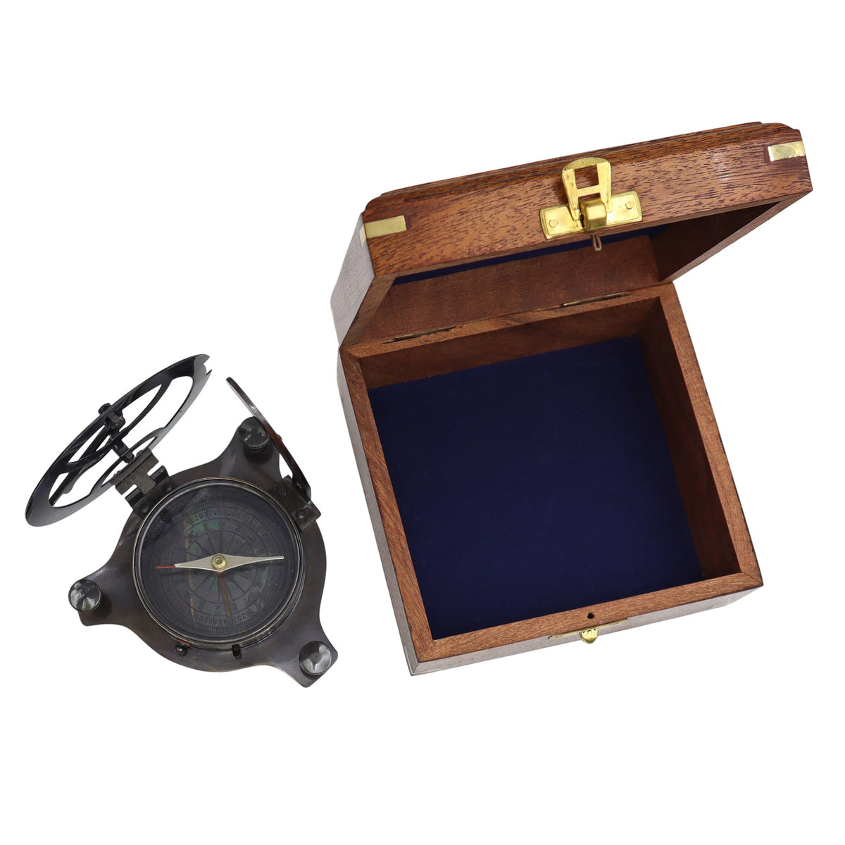 Personalised 4-Inch Gunmetal Sundial Compass