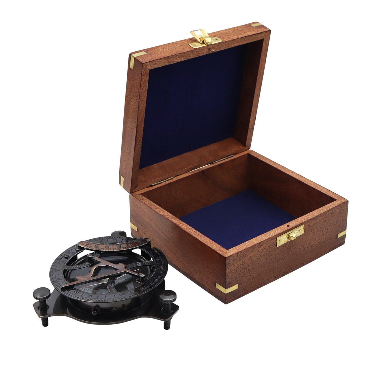 Personalised 4-Inch Gunmetal Sundial Compass
