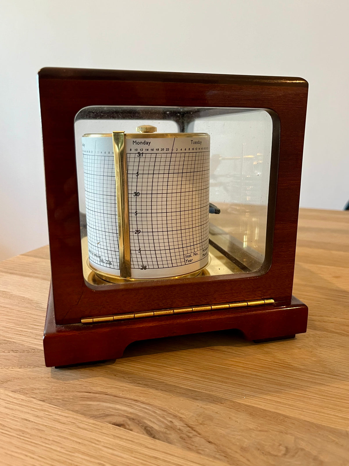 Vintage Barograph Sewills Of Liverpool with Mahogany Case