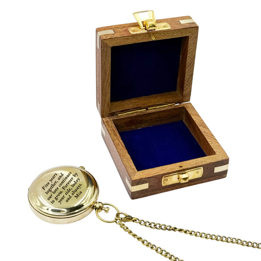 Personalised 5th Anniversary Pocket Watch