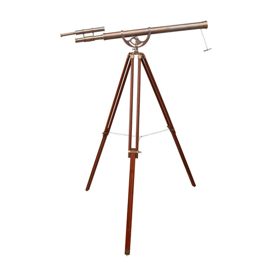 60-Inch Handcrafted Bronze Telescope with Tripod Stand