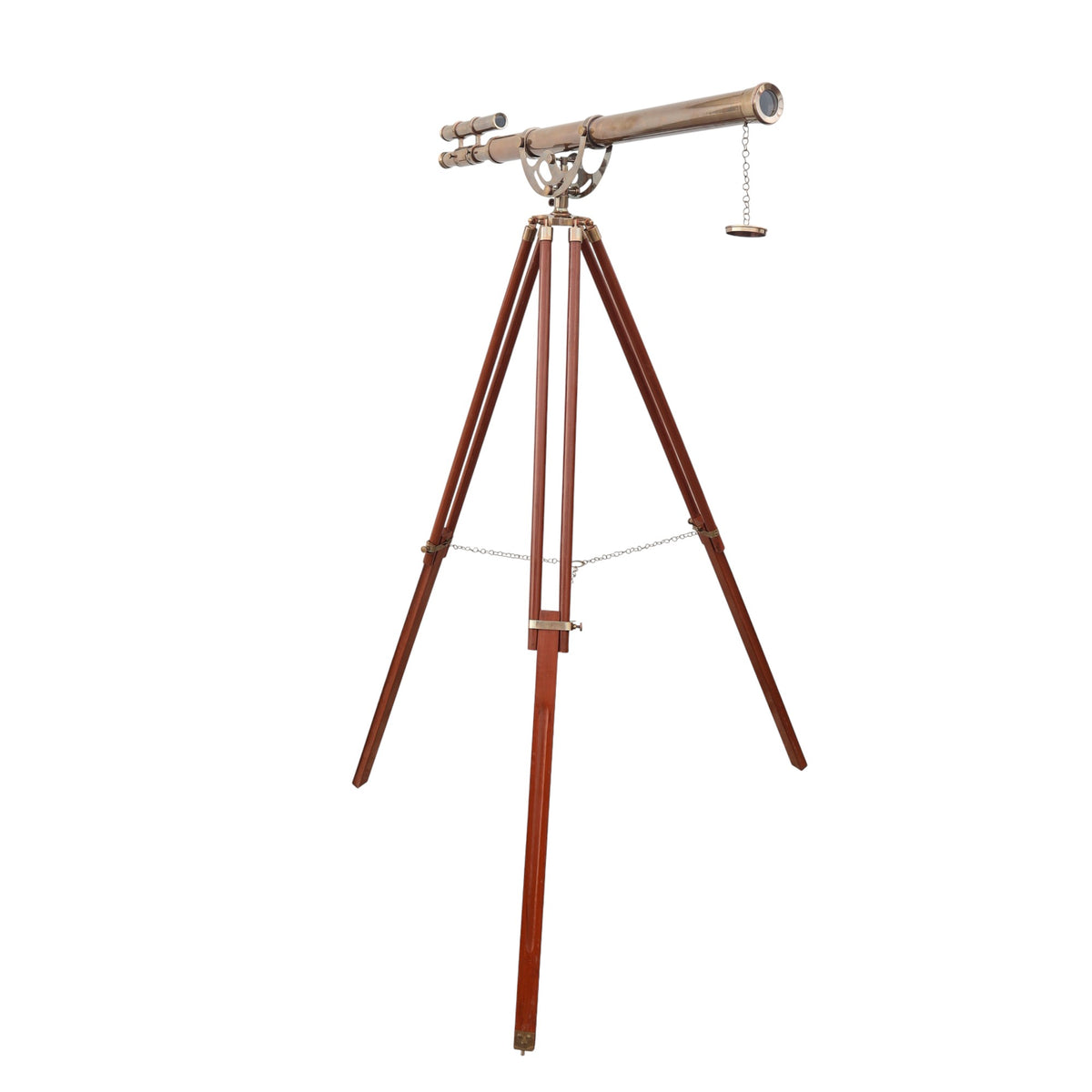 60-Inch Handcrafted Bronze Telescope with Tripod Stand