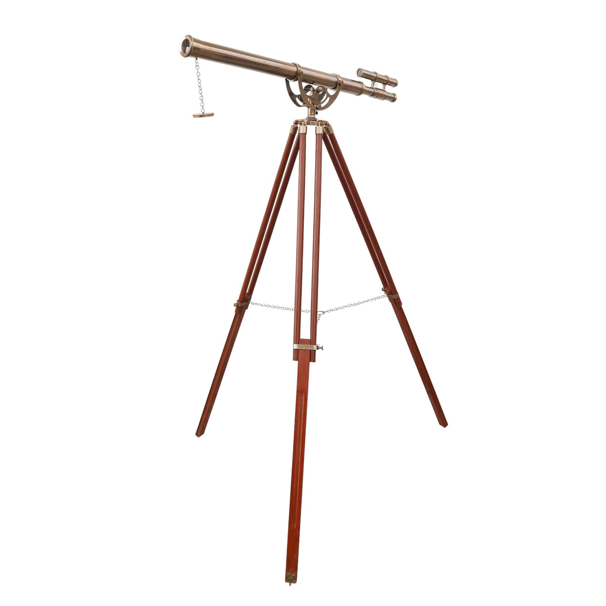 60-Inch Handcrafted Bronze Telescope with Tripod Stand