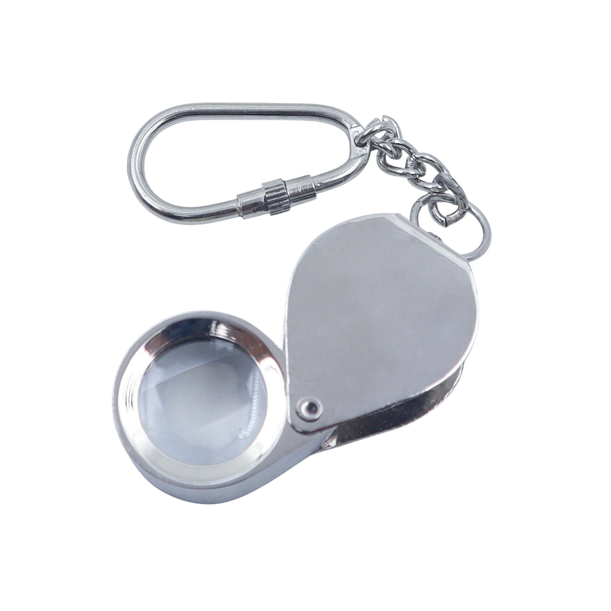 Custom Silver Colour Loupe Keyring
