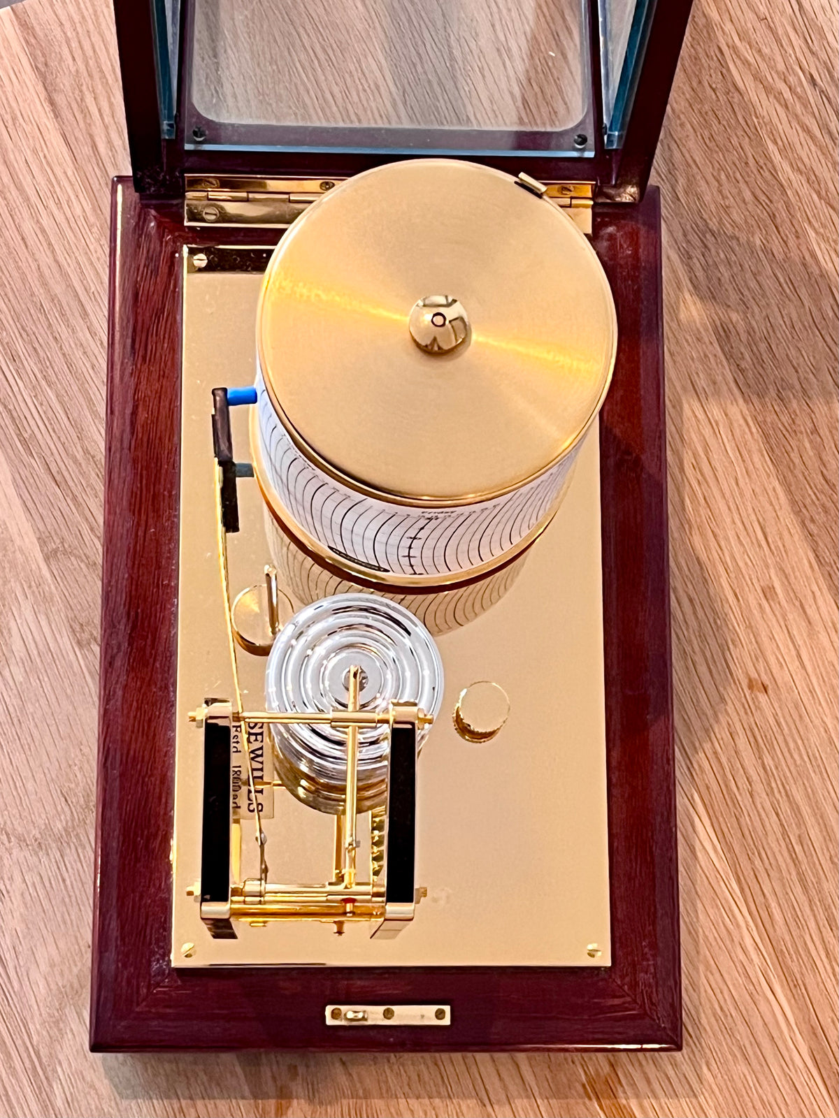 Vintage Barograph Sewills Of Liverpool with Mahogany Case