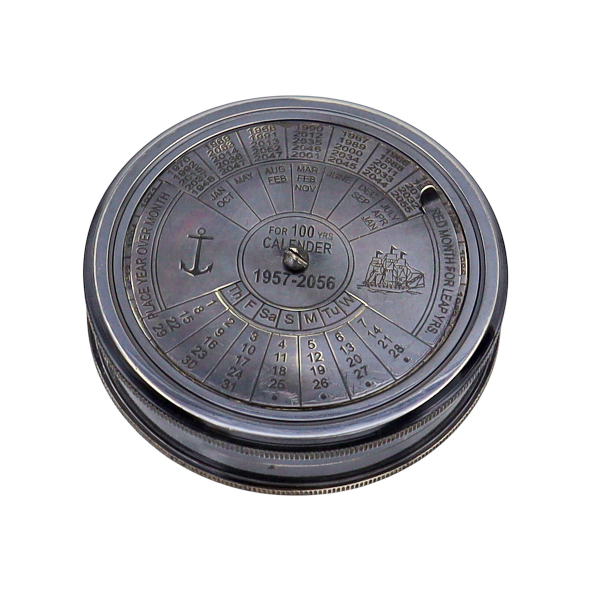 Personalised 100 Year Gunmetal 3-Inch Calendar Compass