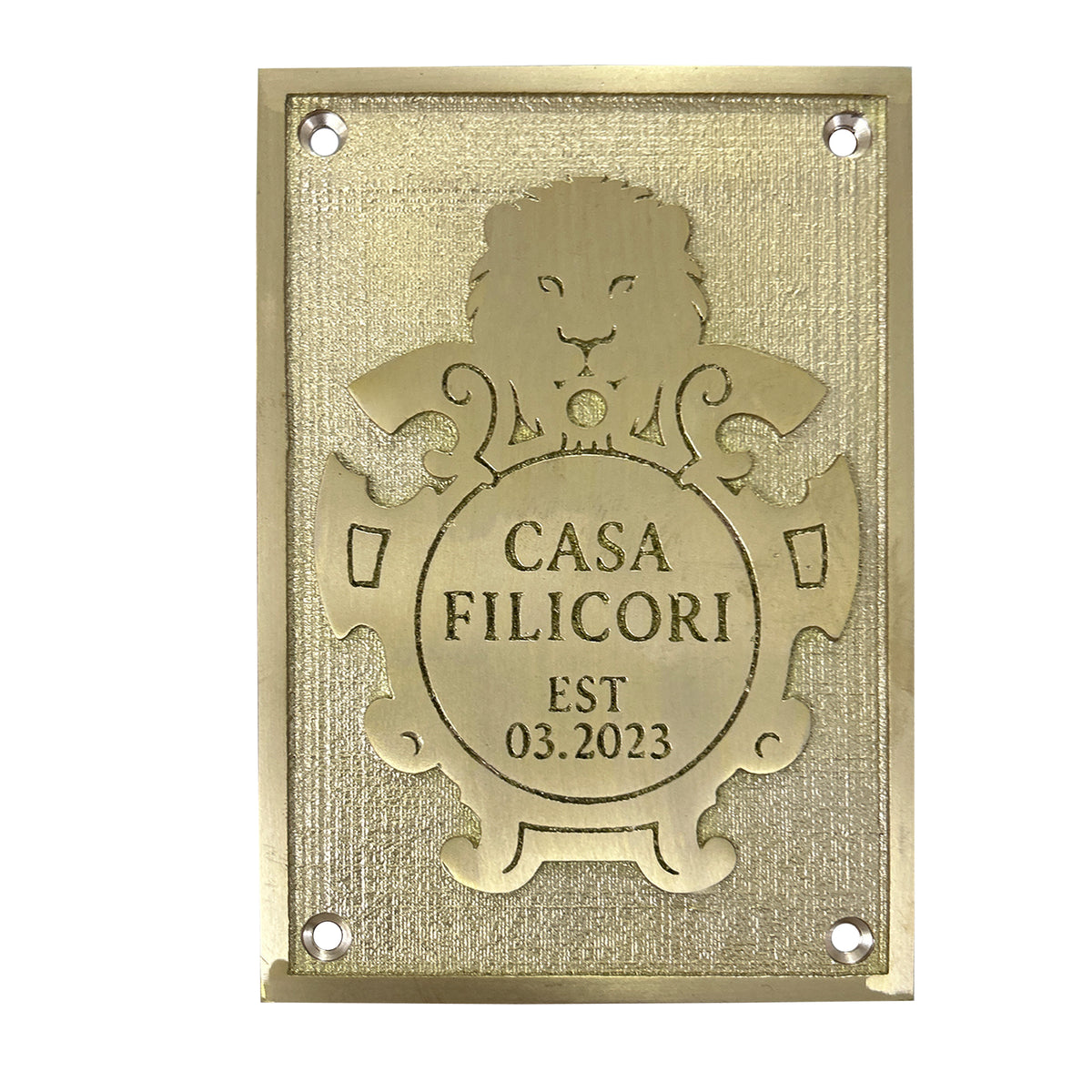 Custom Pull Solid Brass Plaque