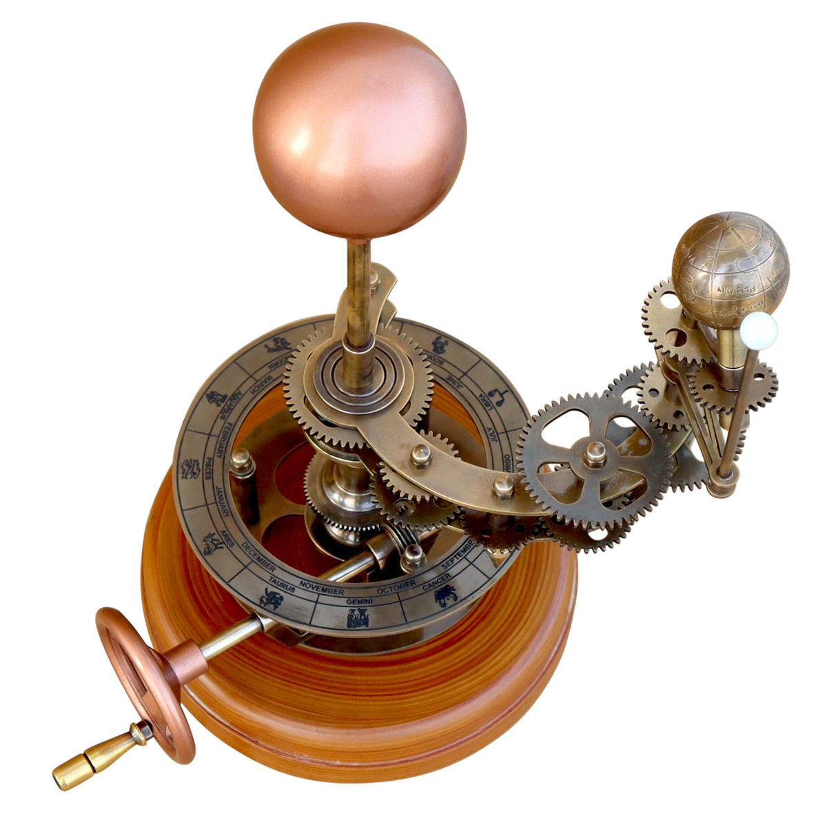 18 Inch Mechanical Orrery – Solar System Model with Wooden Base