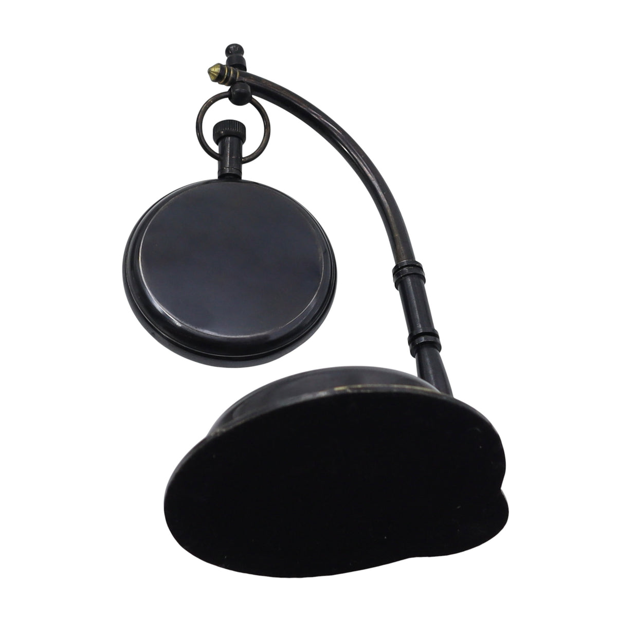 Personalised The Mariner Gunmetal Desk Clock with Compass