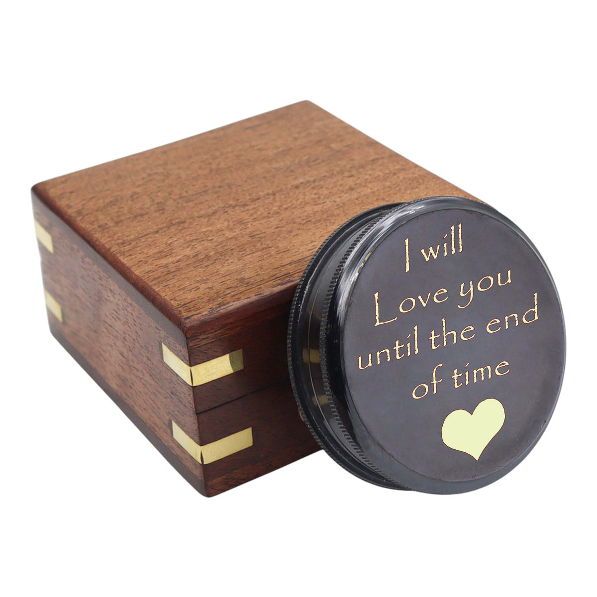 Personalised 100 Year Gunmetal Calendar Compass