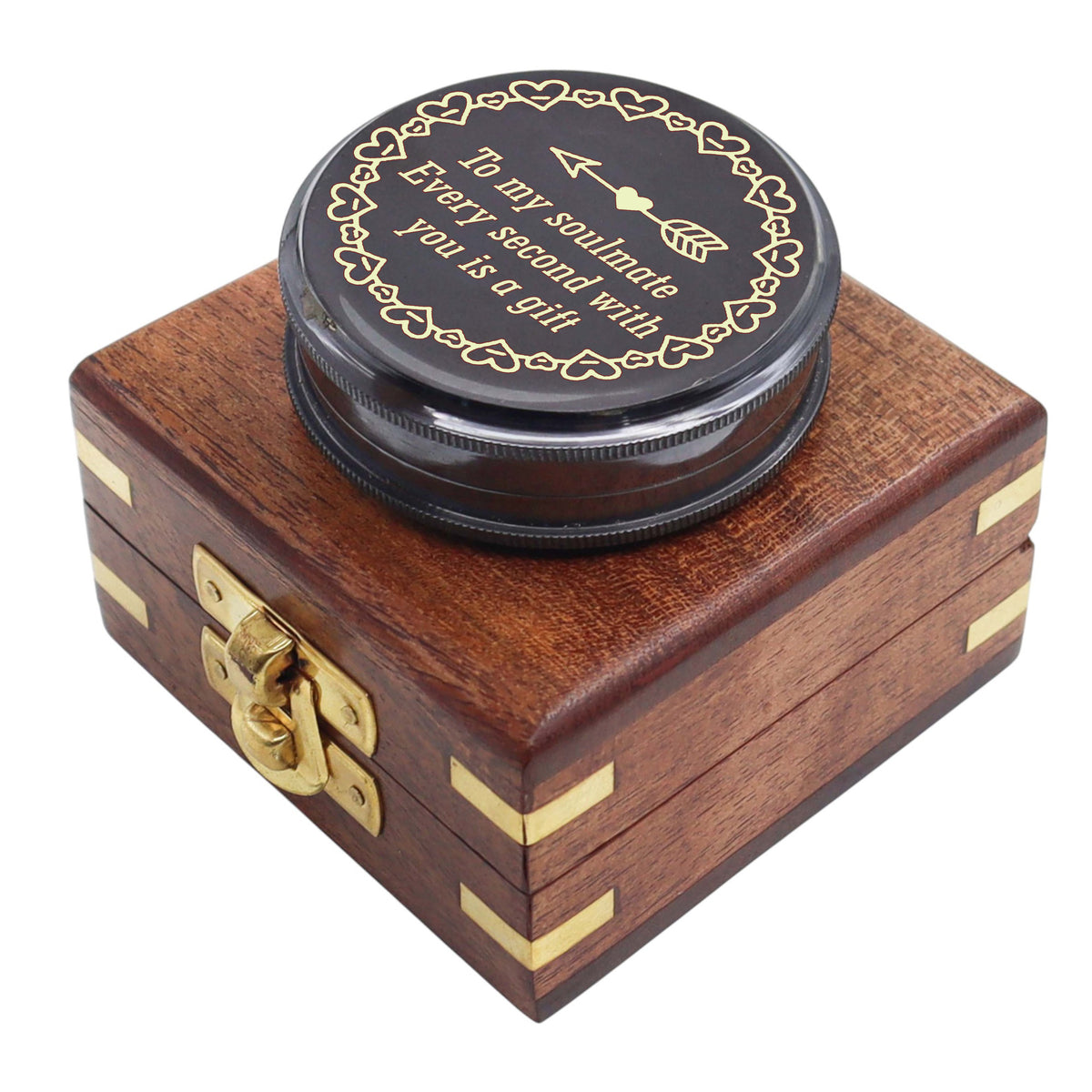 Personalised 100 Year Gunmetal Calendar Compass