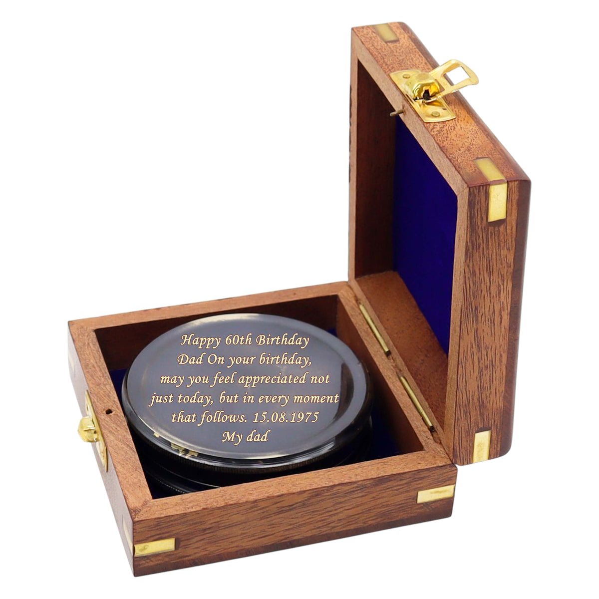 Personalised 100 Year Gunmetal Calendar Compass