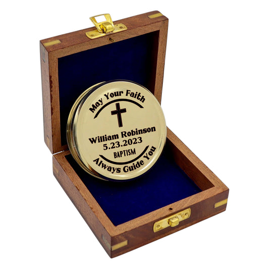 Personalised 100 Year Brass Calendar Compass