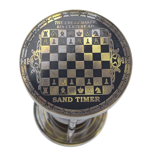 10-Minute Sand Timer with Chess Design