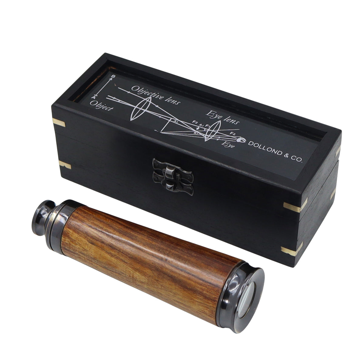 Personalised 12-Inch DOLLOND & CO. Gunmetal Telescope