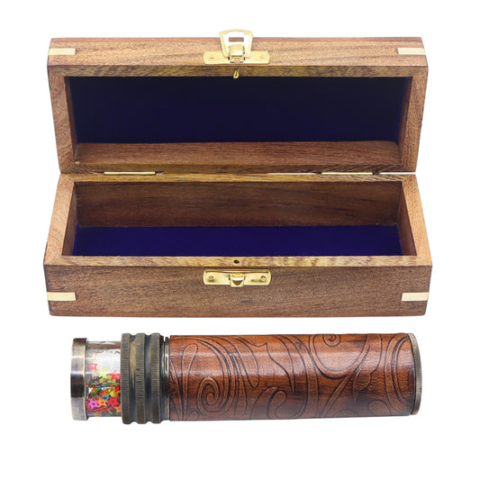 Handmade Liquid Kaleidoscope With Wooden Box