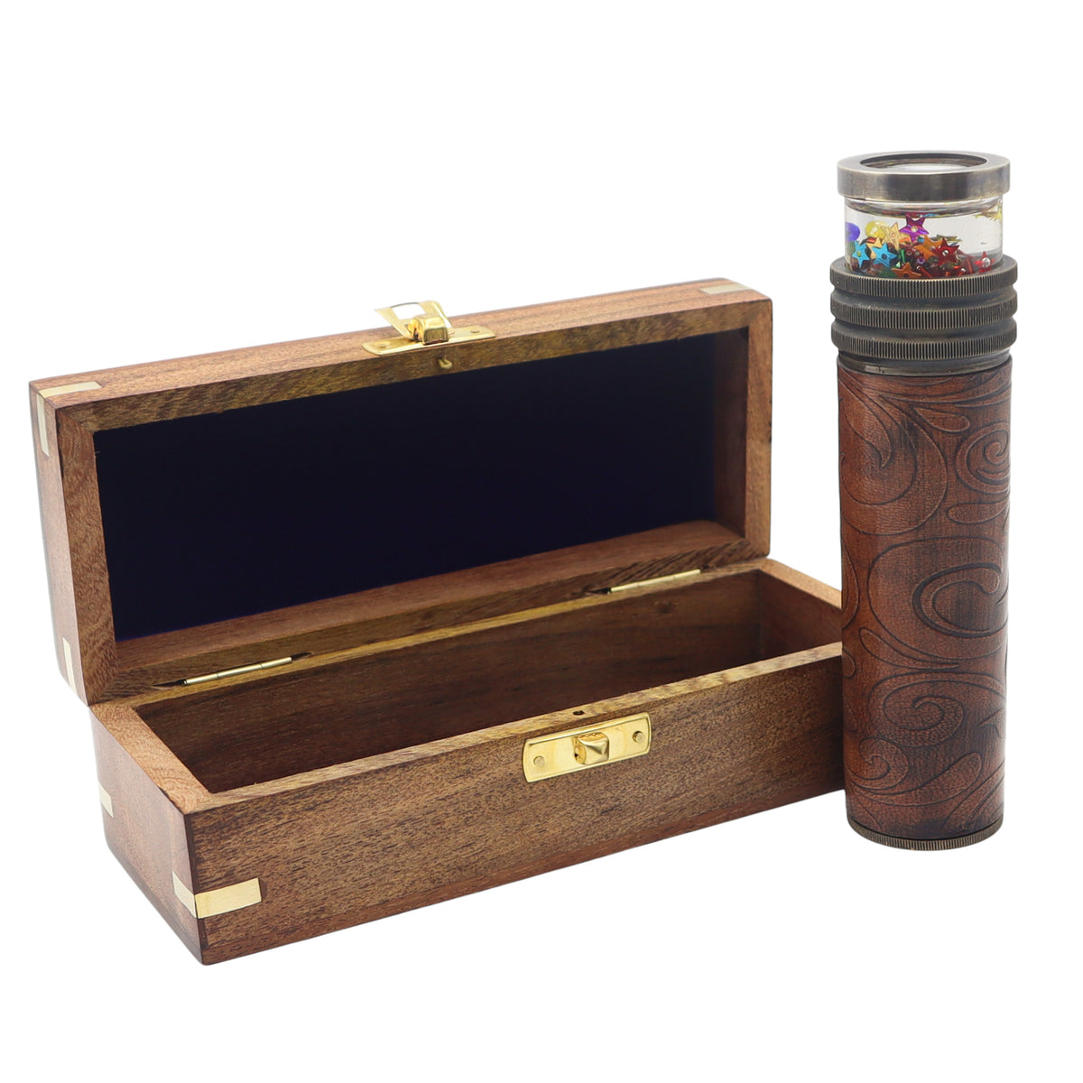 Handmade Liquid Kaleidoscope With Wooden Box
