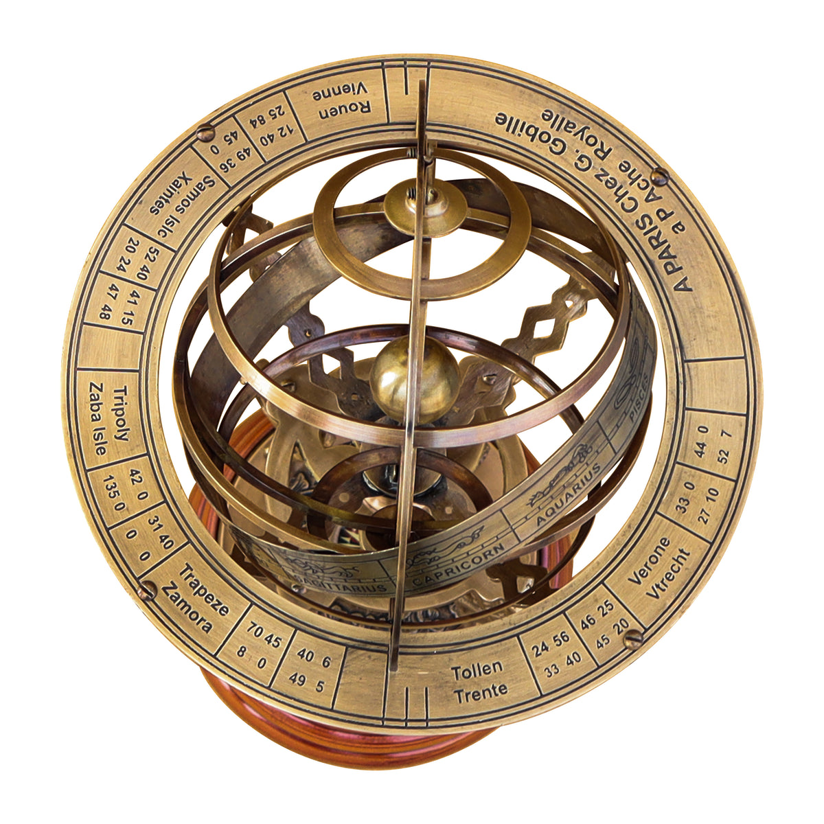 18” Armillary Sphere Celestial Globe with Compass