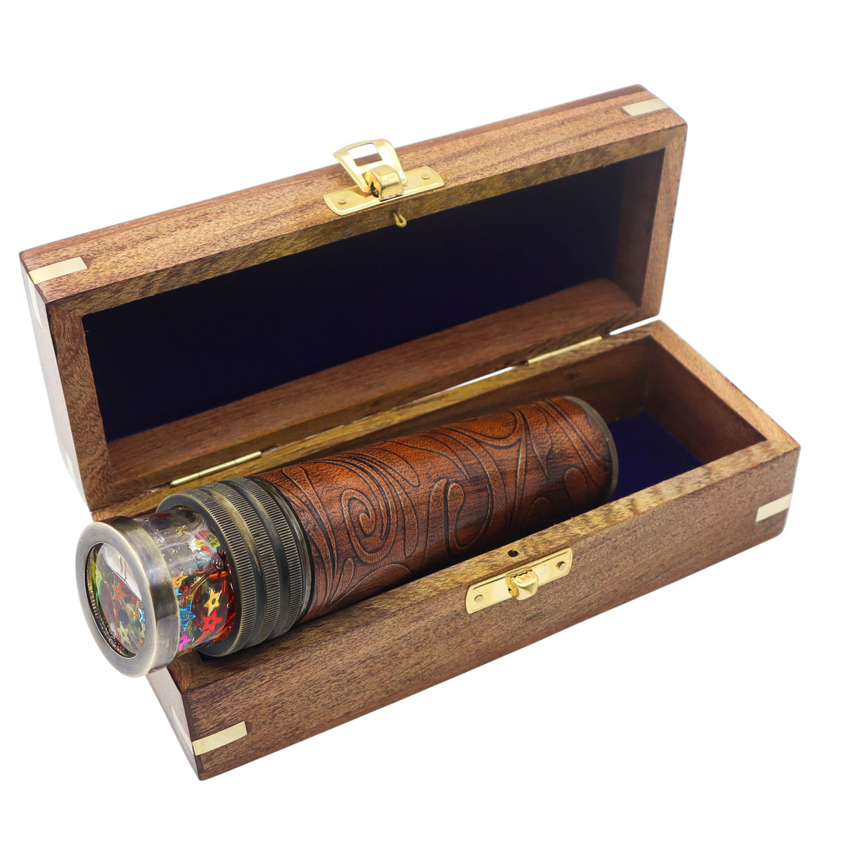 Handmade Liquid Kaleidoscope With Wooden Box