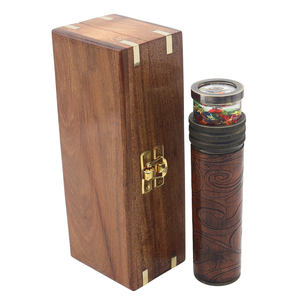 Handmade Liquid Kaleidoscope With Wooden Box