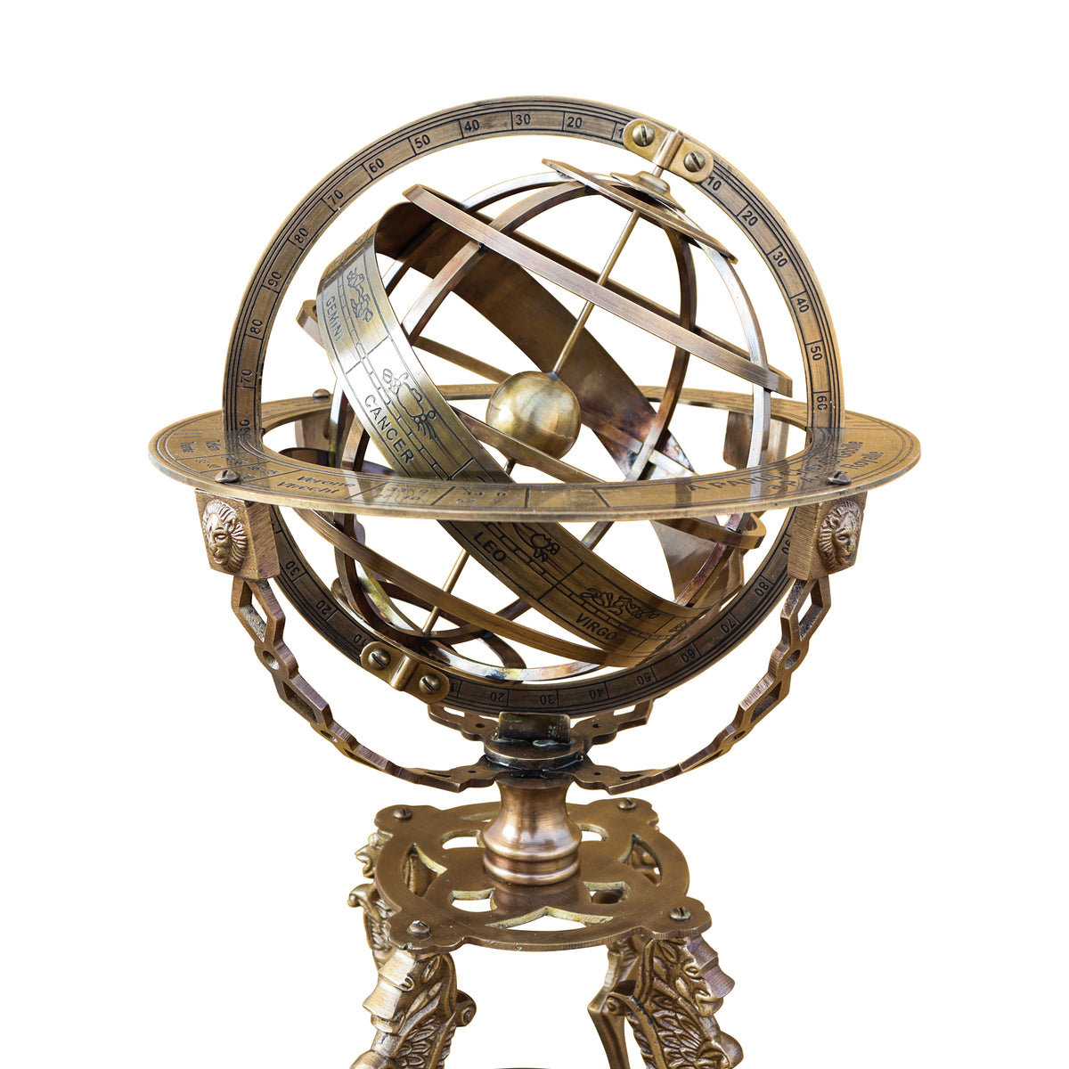 18” Armillary Sphere Celestial Globe with Compass