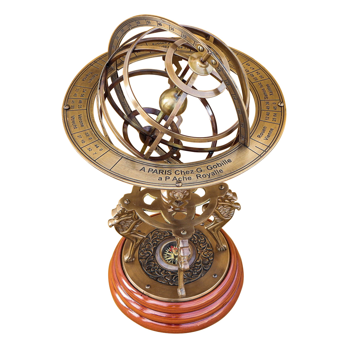 18” Armillary Sphere Celestial Globe with Compass