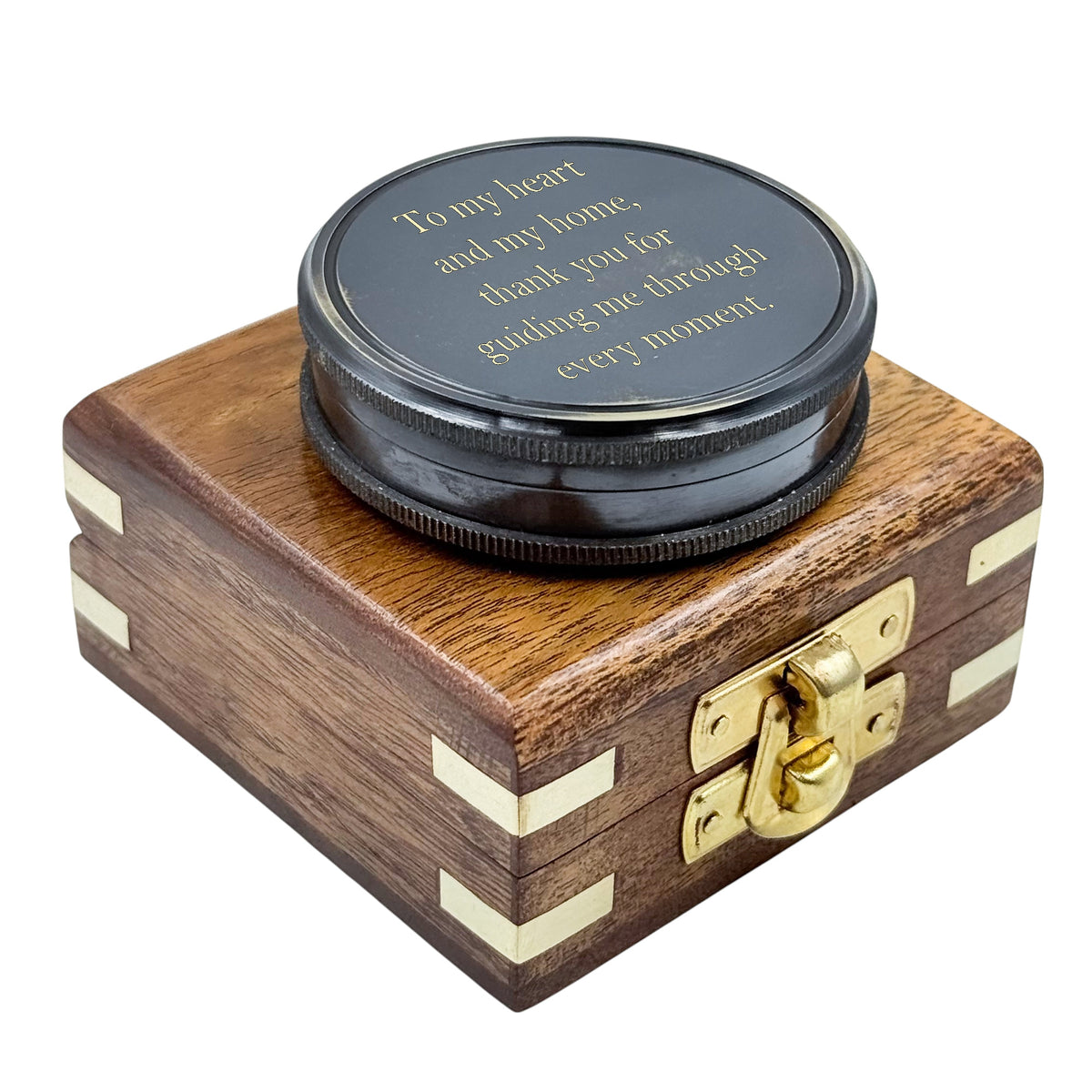 Personalised Engraved Compass with Poem