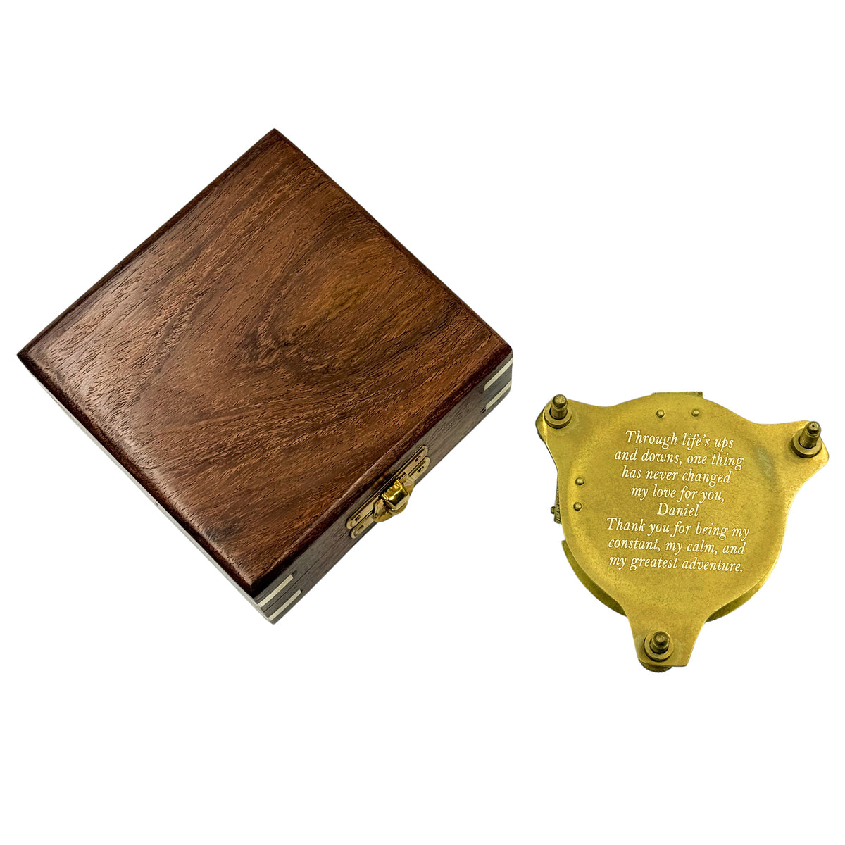 Personalised 3-Inch Adjustable Sundial Compass Anniversary Gift