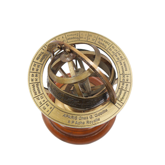 Personalized 14 cm Bronze Armillary Sphere