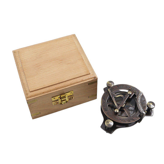 Personalised Legacy 3-Inch Gunmetal Sundial Compass