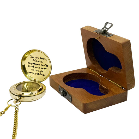 Personalised Birthday Push Button Compass