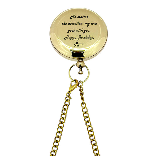 Personalised Birthday Push Button Compass