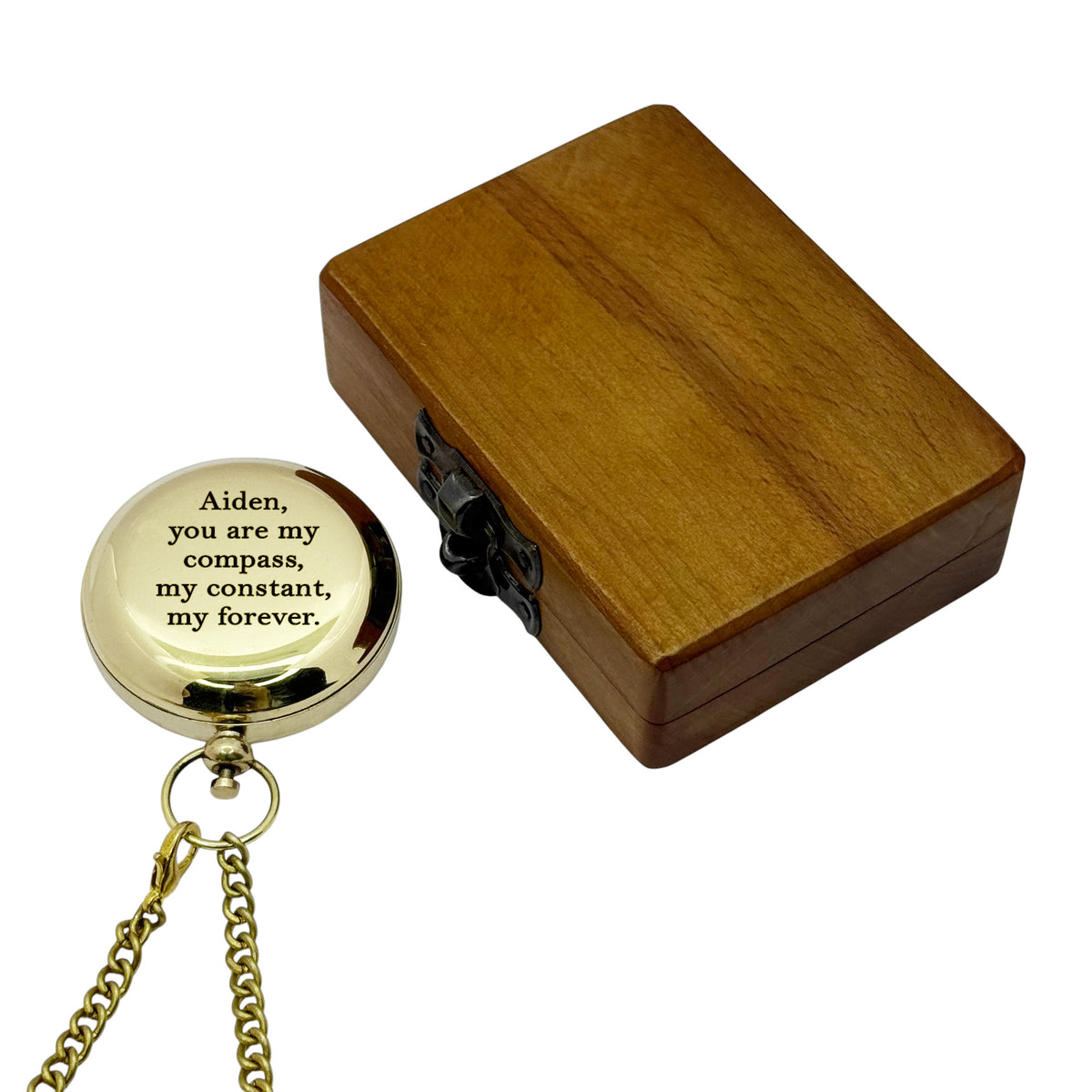Personalised Push Button Compass