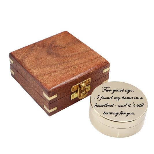 Personalised 2nd Anniversary Signature Sundial Compass