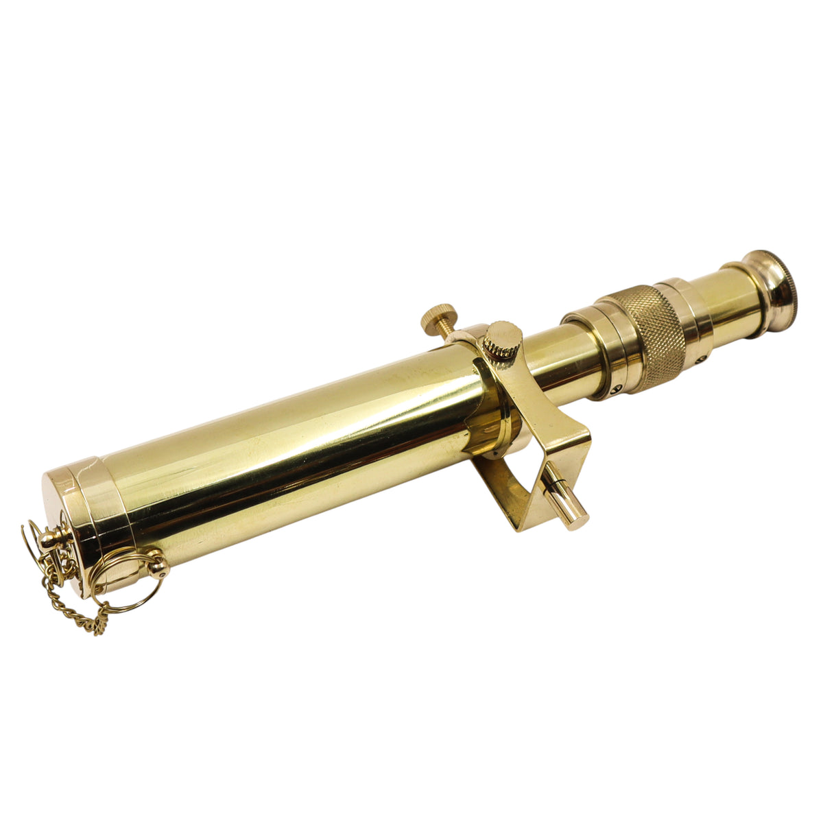 Personalised Brass Telescope with Wooden Tripod Stand