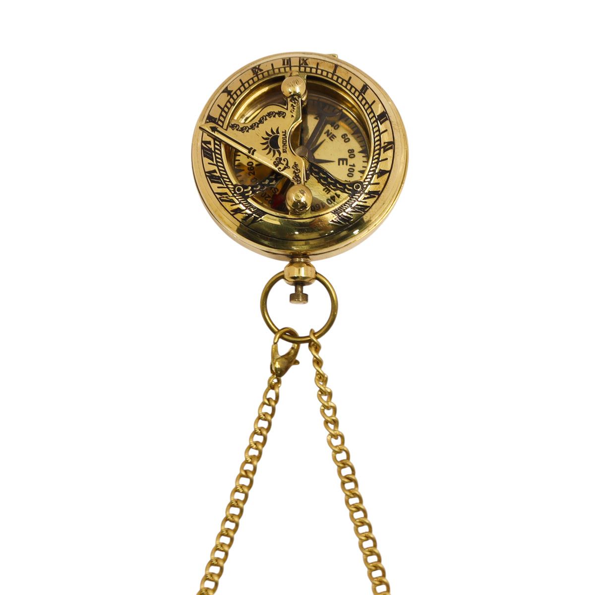 Personalised 2-Inch Brass Sundial Compass