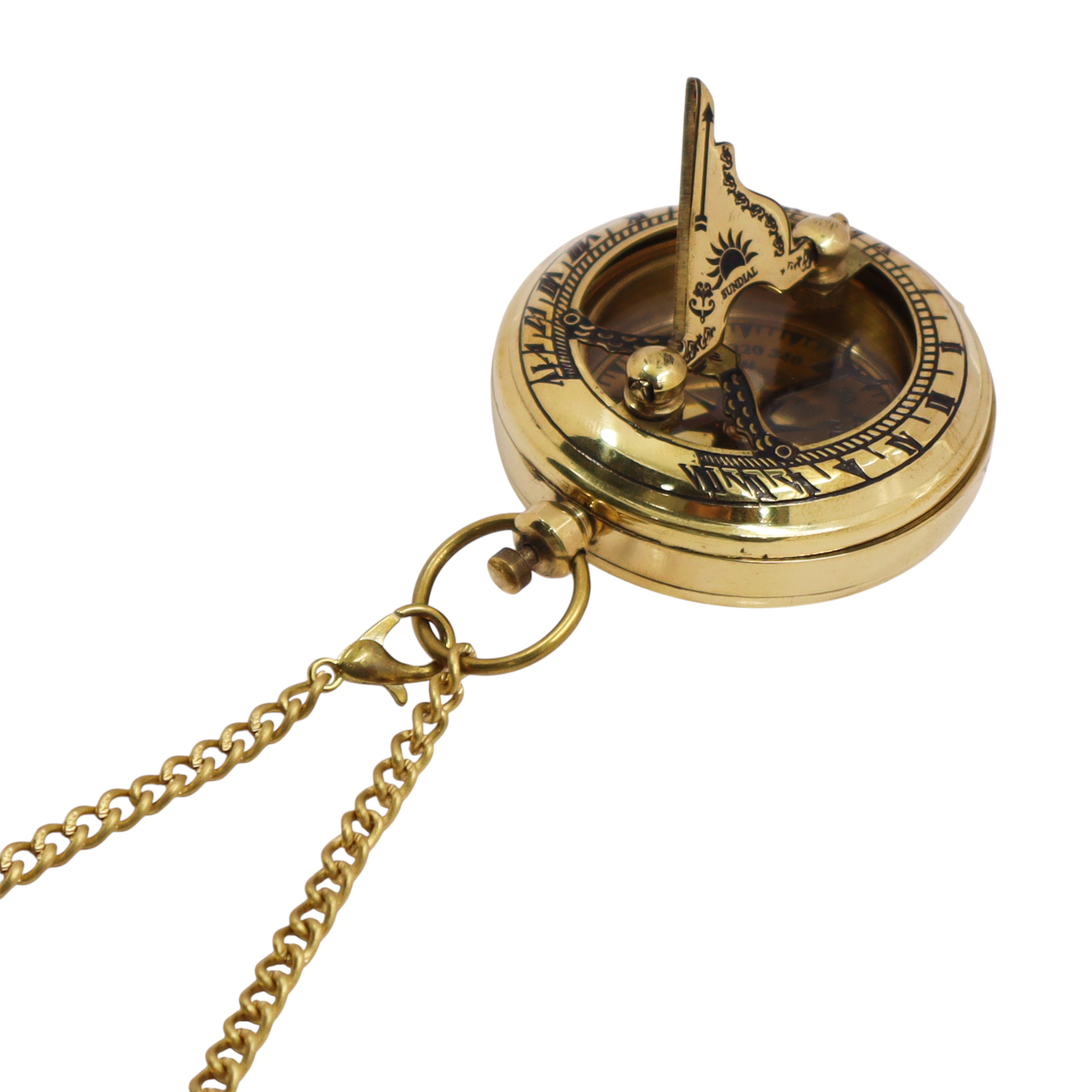 Personalised 2-Inch Sundial Compass for 5th Wood Anniversary Gift