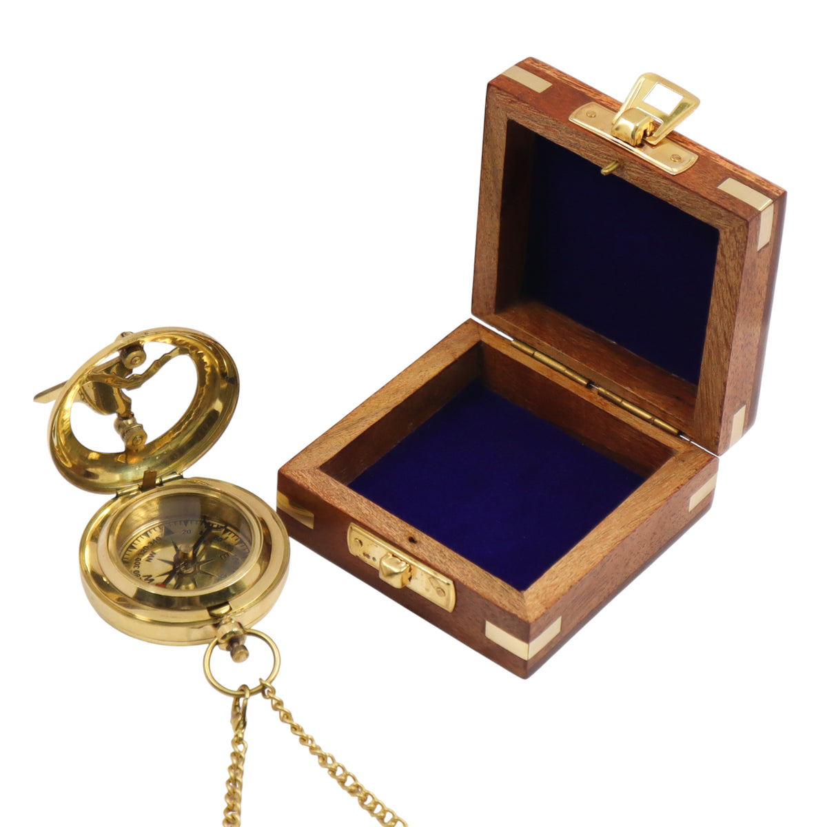Personalised 2-Inch Brass Sundial Compass