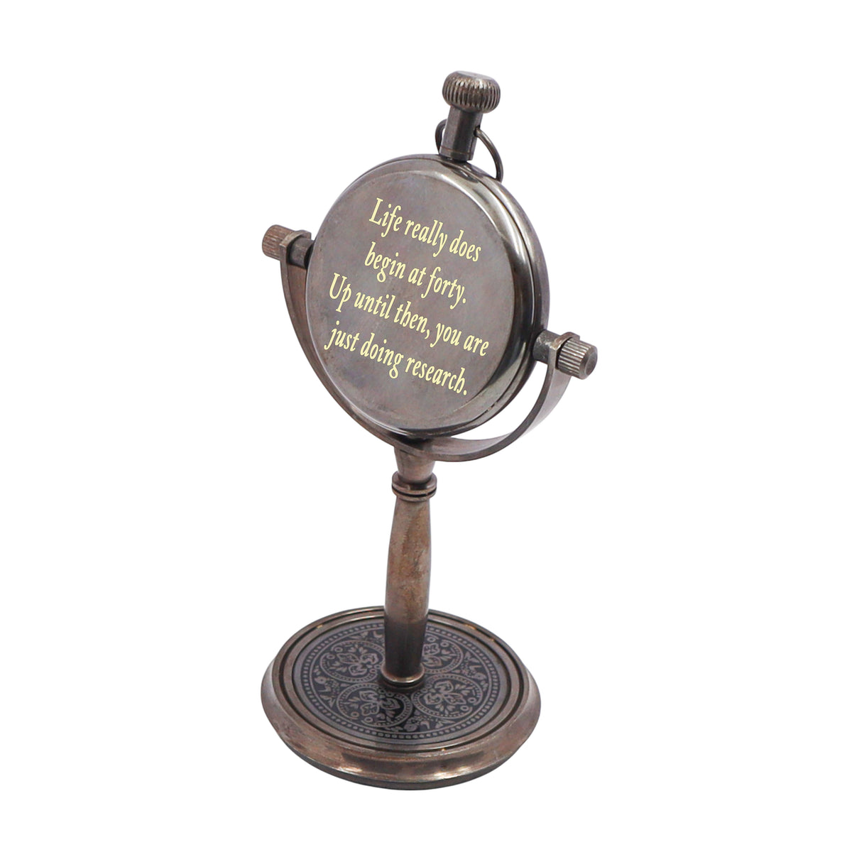 Personalised Bronze Desk Clock
