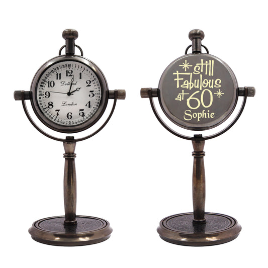Custom 60th Birthday Desk Clock