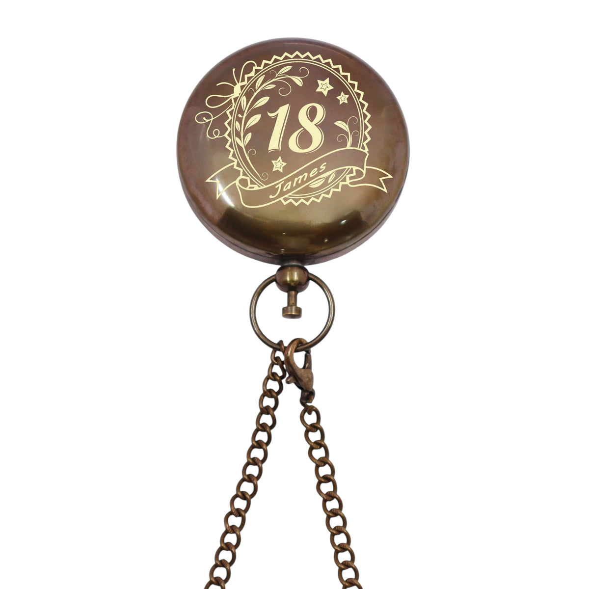 Personalised 2-Inch Bronze Sundial Compass