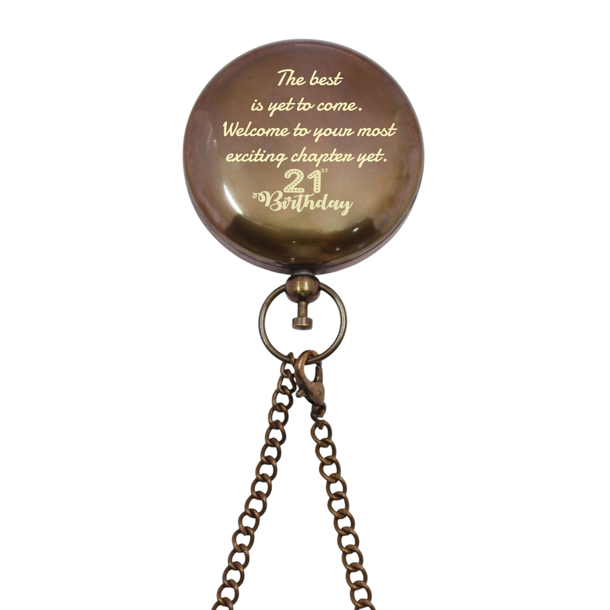 Personalised 2-Inch Bronze Sundial Compass