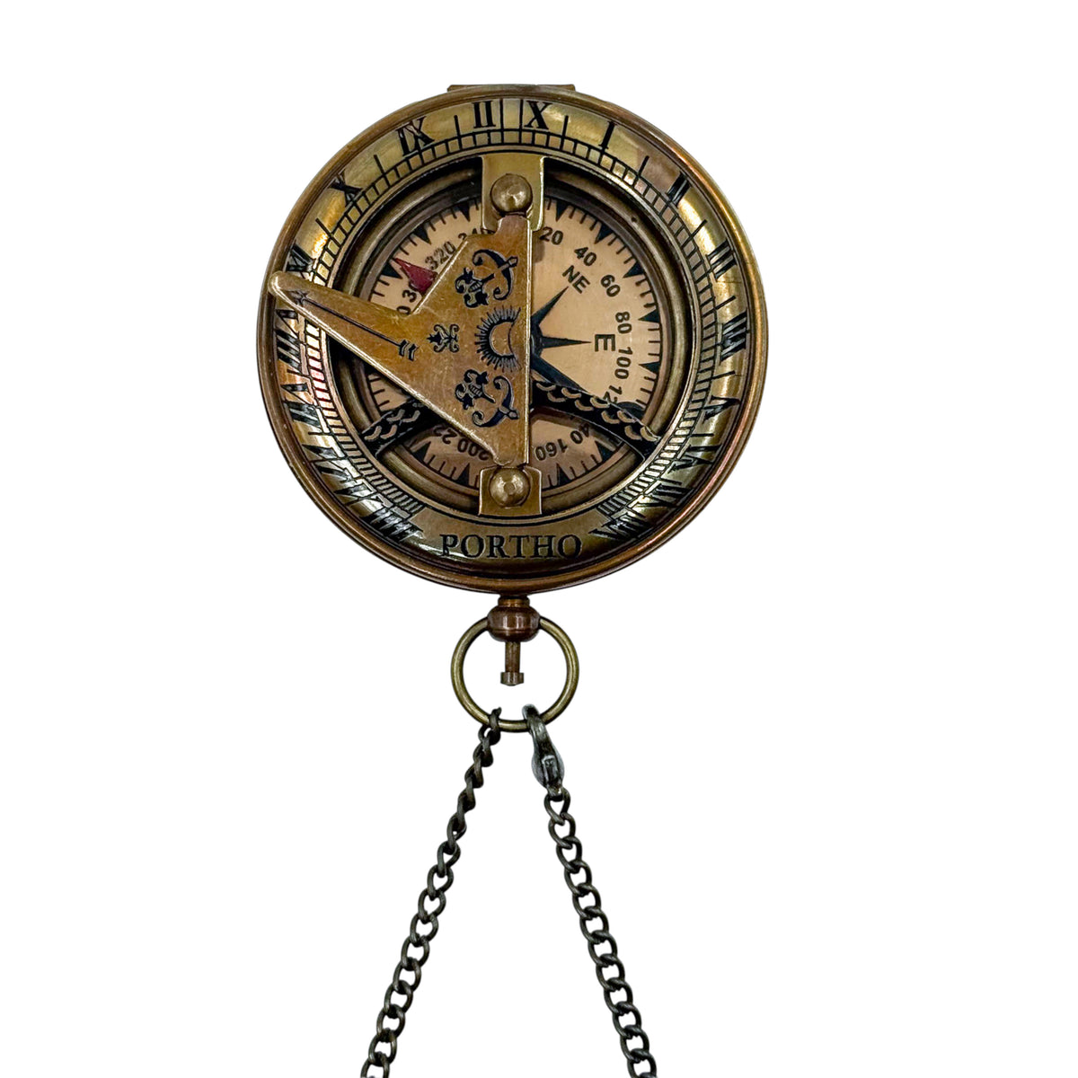 Personalised 3-Inch Gunmetal Sundial Compass