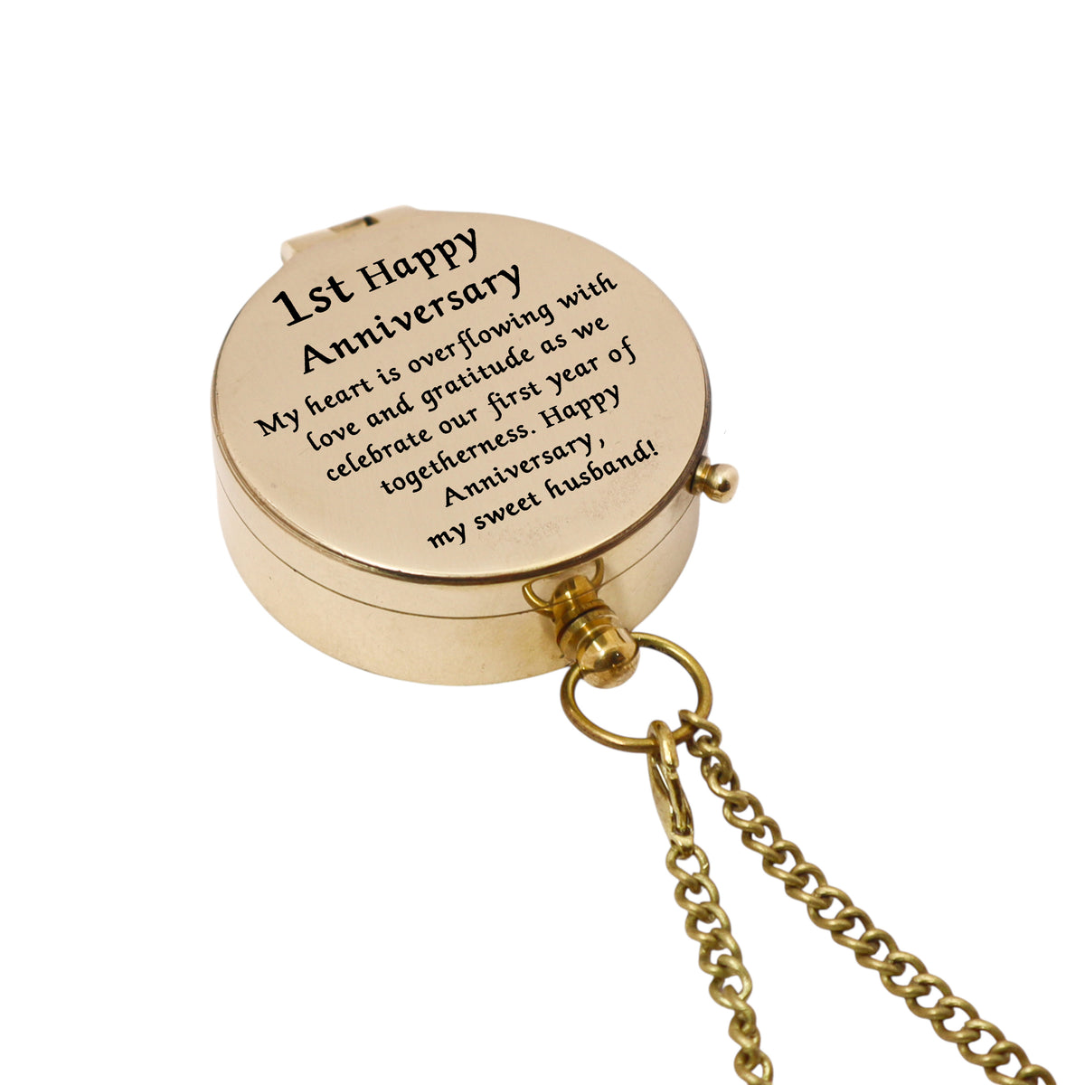 Engraved 1st Anniversary Victoria Compass Gift