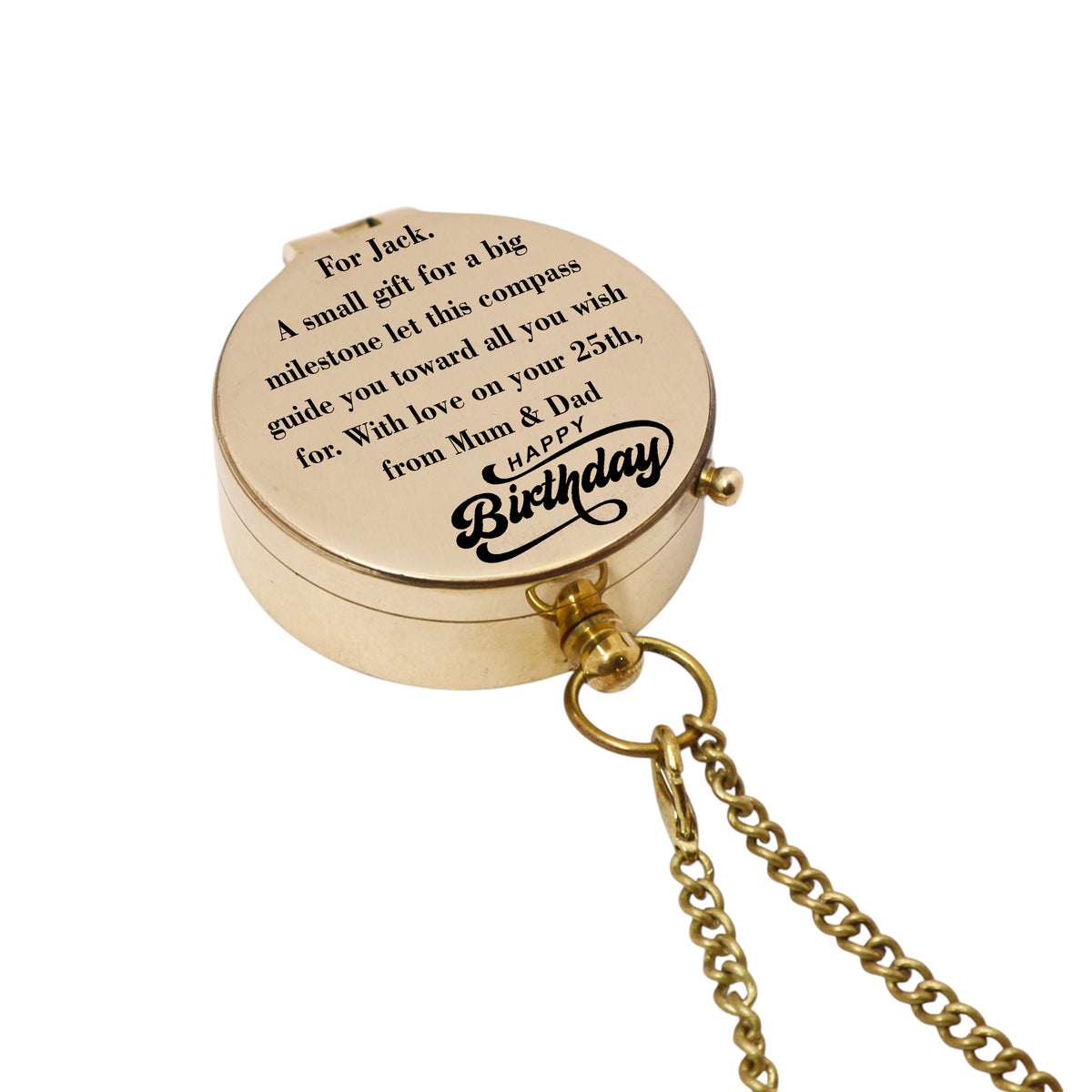 Personalised 25th Birthday Victoria Compass Gift