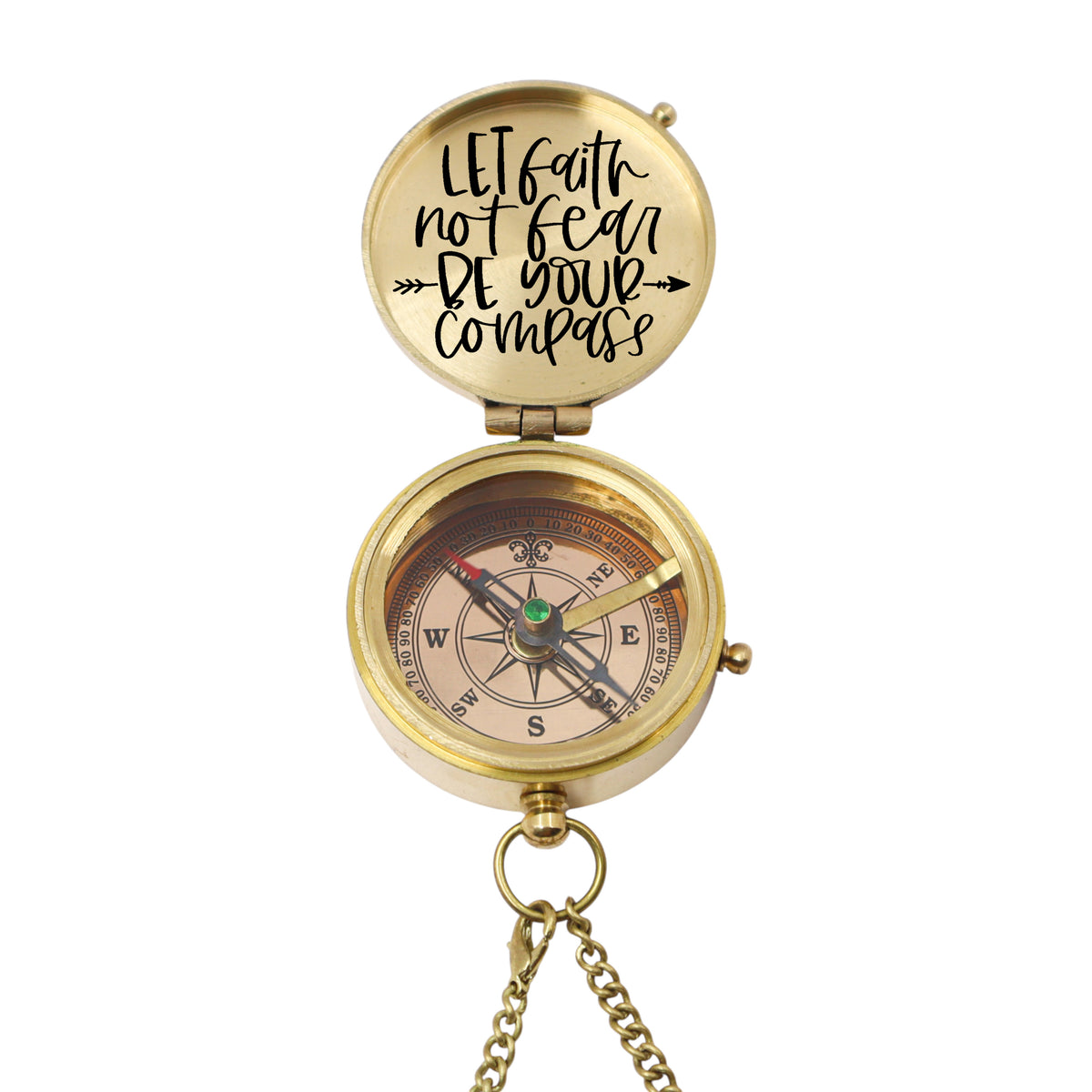 Personalised Brass Compass Gift for Graduation