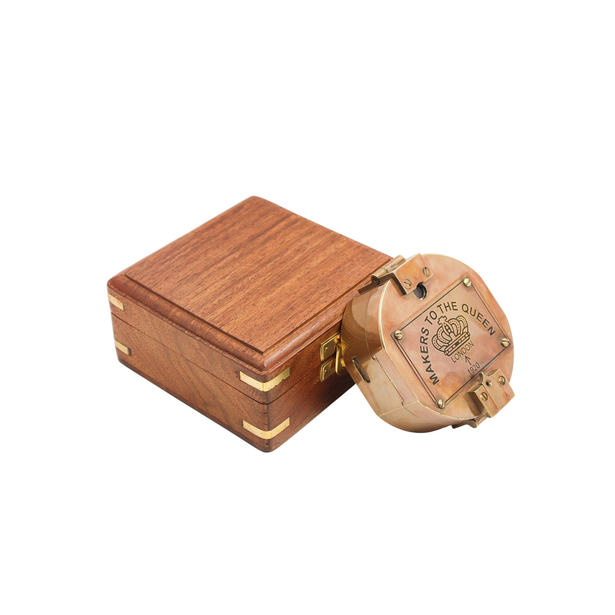 Personalised Brunton Compass with Wooden Box